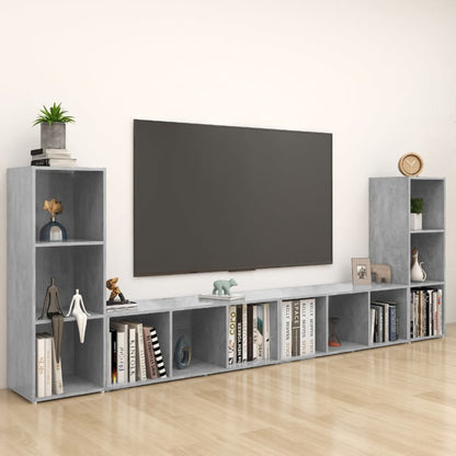 Conjunto De Mueble De Tv 4 Pcs 37 X 35 X 107 Cm