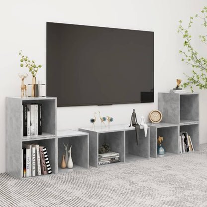 Conjunto De Mueble De Tv 6 Pcs Roble Artesanal