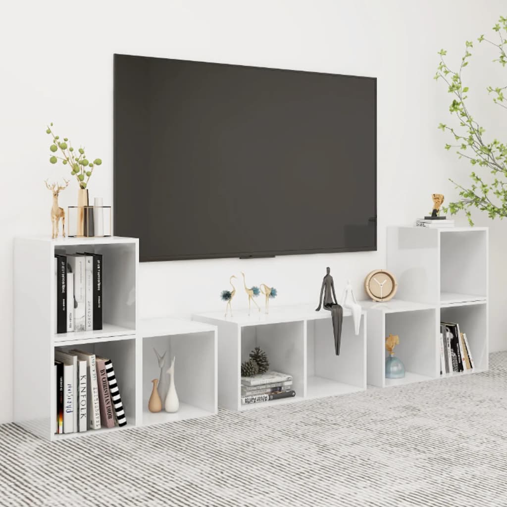 Conjunto De Mueble De Tv 6 Pcs Roble Artesanal