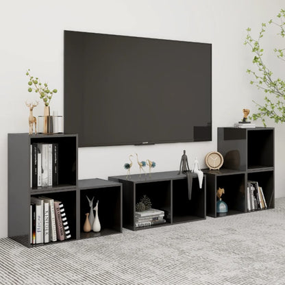 Conjunto De Mueble De Tv 6 Pcs Roble Artesanal