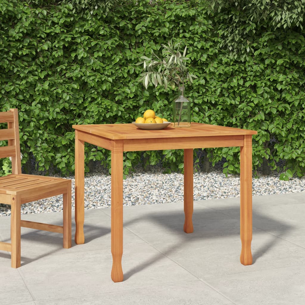 Mesa De Comedor De Jardín Madera Maciza De Teca