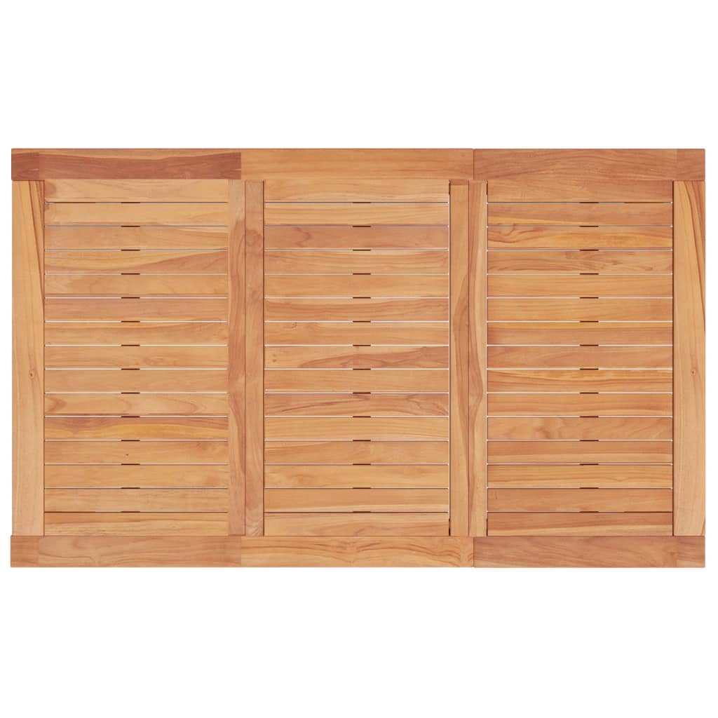 Mesa De Comedor De Jardín Madera Maciza De Teca