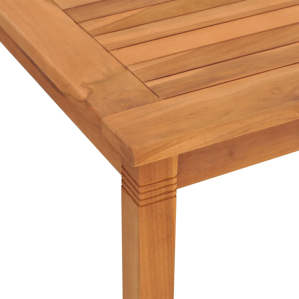 Mesa De Comedor De Jardín Madera Maciza De Teca