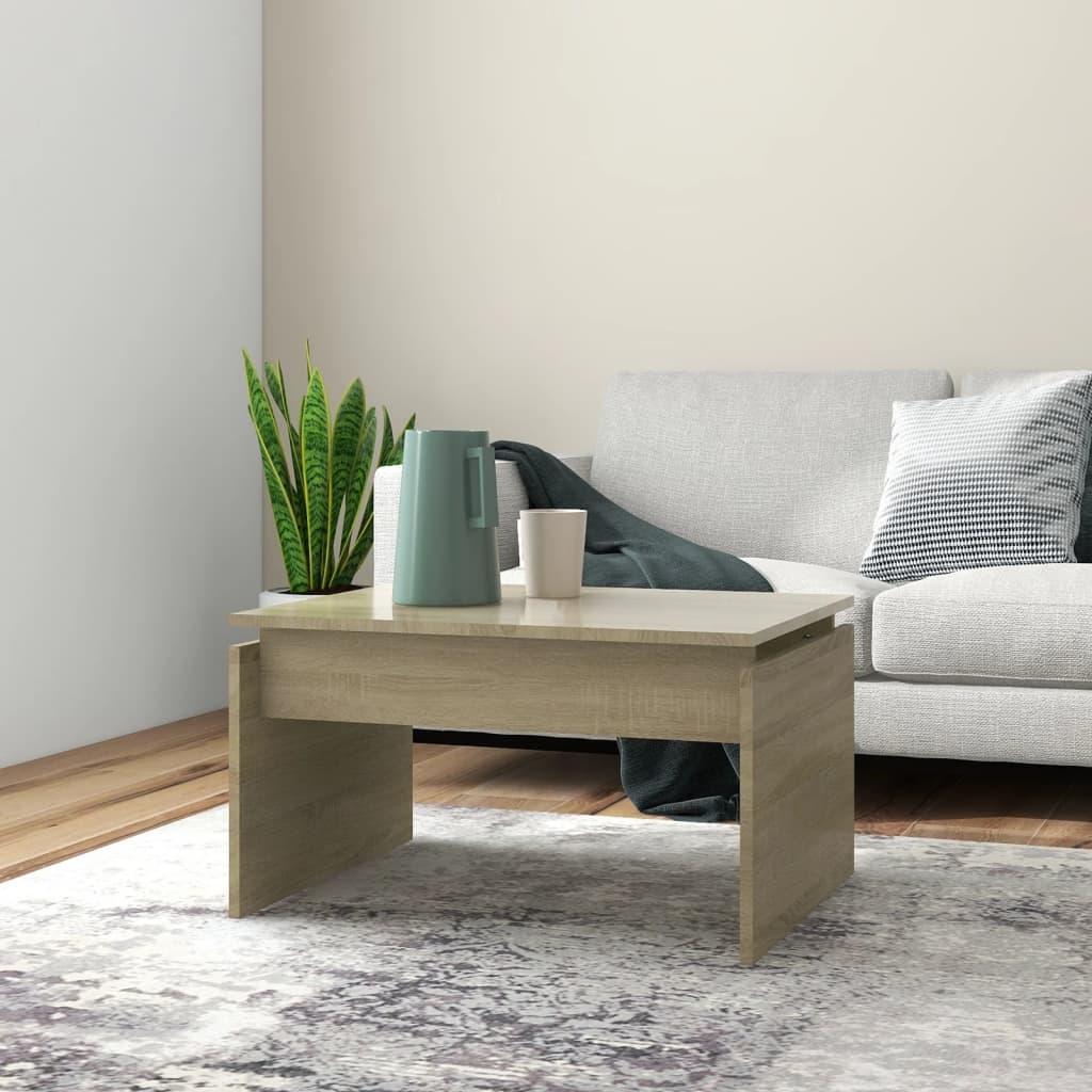 Mesa De Centro Madera De Ingeniería 68X50X38 Cm