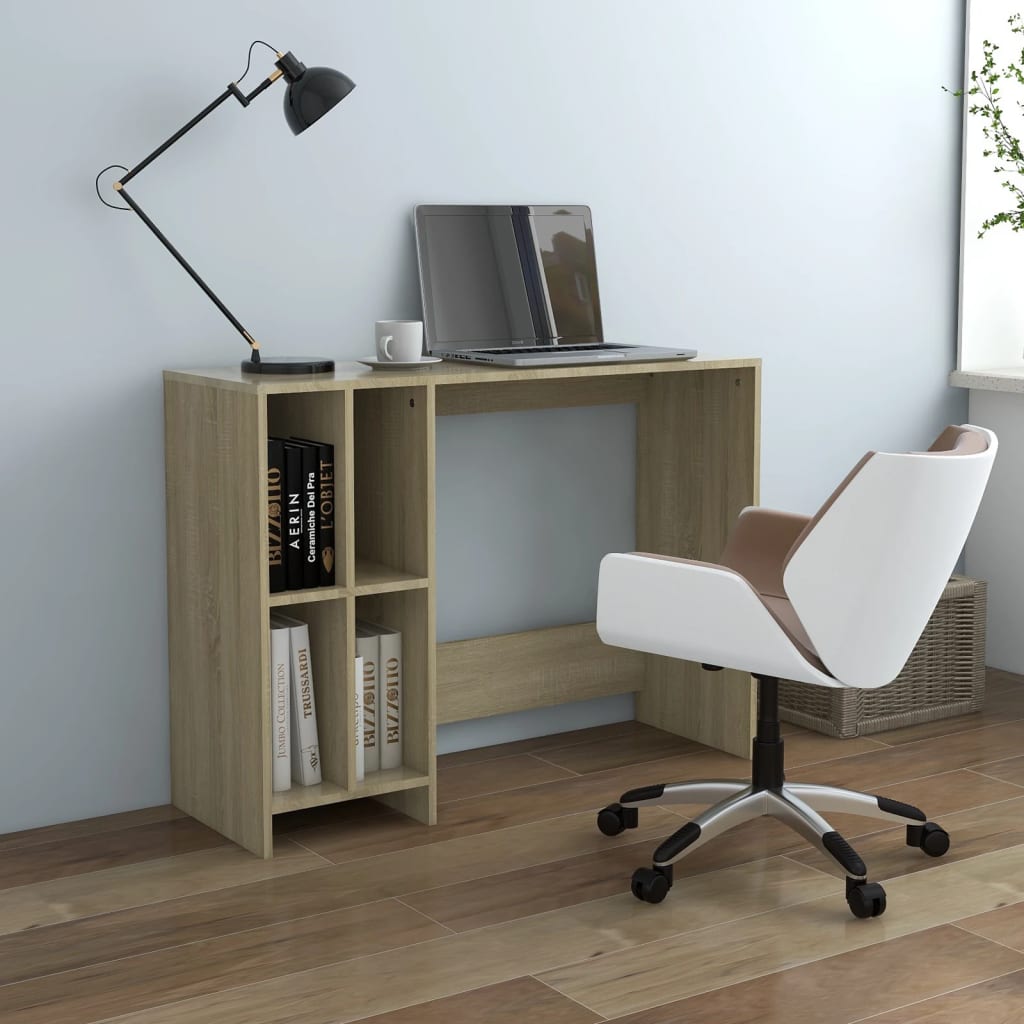Escritorio Madera Ingeniería Madera Envejecida 102,5X35X75 Cm