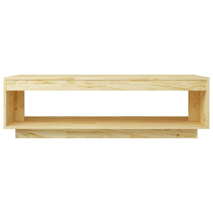 Mesa De Centro De Madera Maciza De Pino 110X50X33,5 Cm