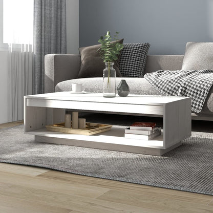 Mesa De Centro De Madera Maciza De Pino 110X50X33,5 Cm