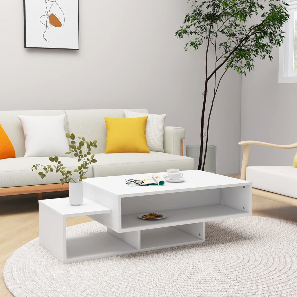 Mesa De Centro De Madera De 105X55X32 Cm