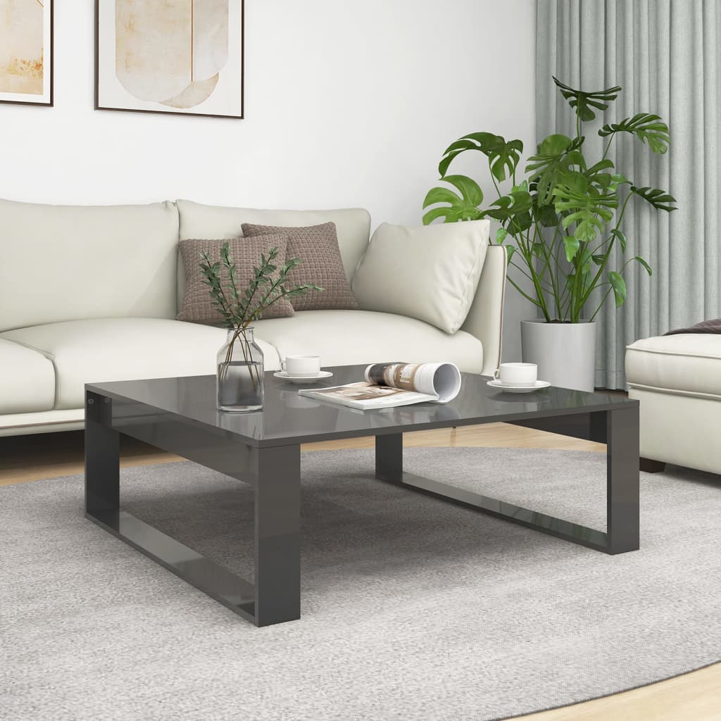 Mesa Auxiliar De Madera De Ingeniería Envejecida 50X50X35 Cm
