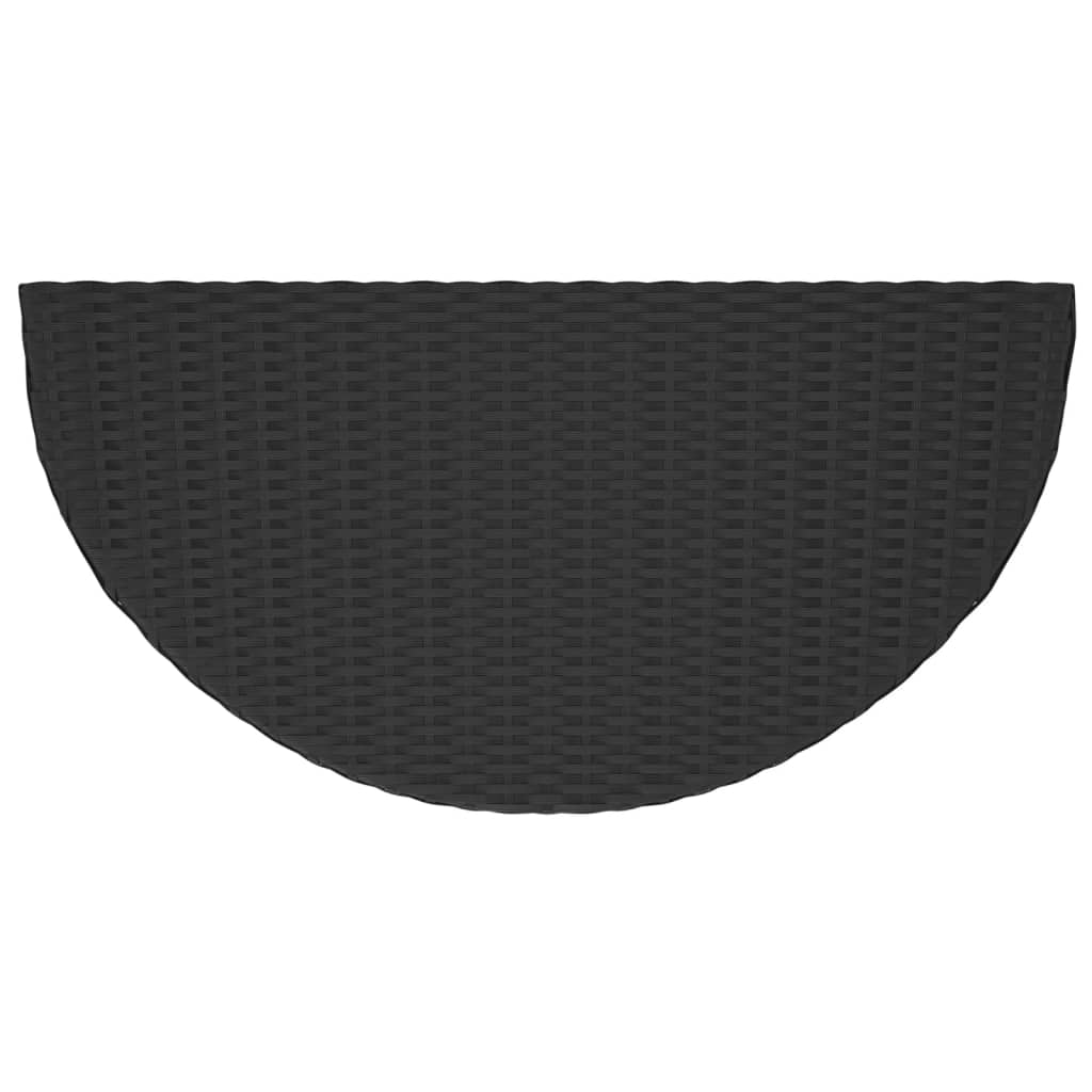 Mesa De Jardín De Ratán Sintético Negra