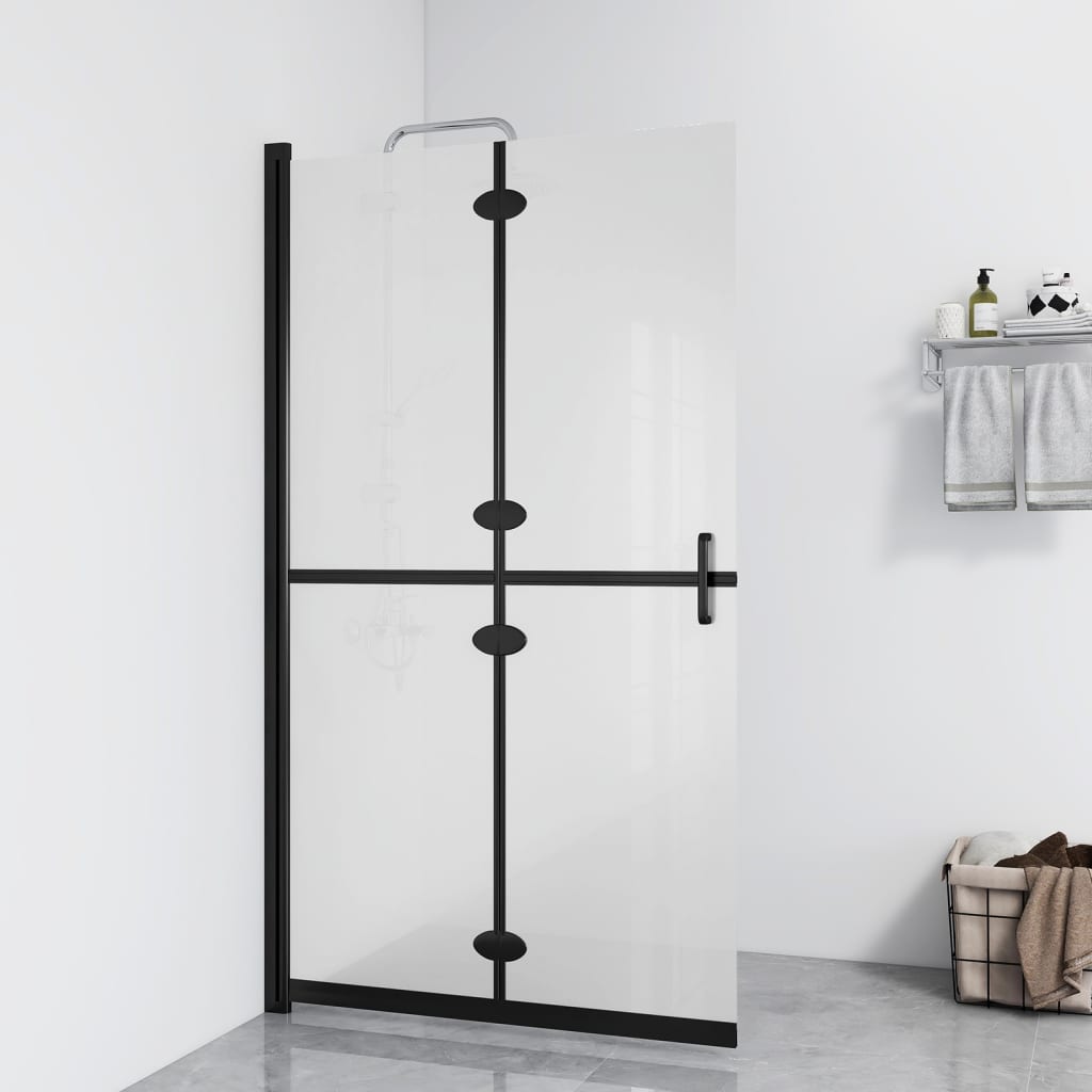 Mampara De Ducha Plegable Vidrio Esg Esmerilado
