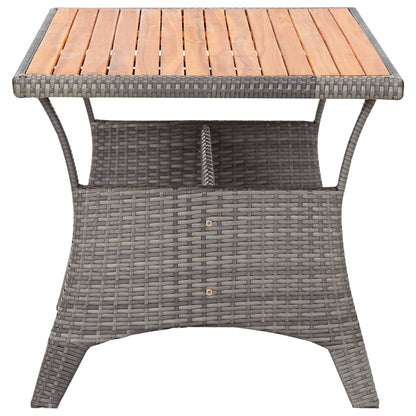Mesa De Jardín De Madera Maciza De Acacia Gris
