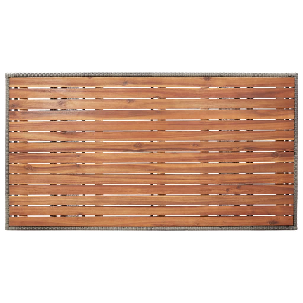 Mesa De Jardín De Madera Maciza De Acacia Gris