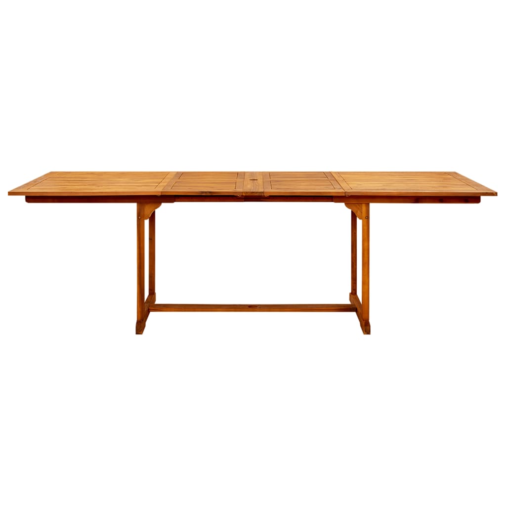 Mesa De Comedor Jardín Madera Maciza Acacia (160-240)X100X75 Cm