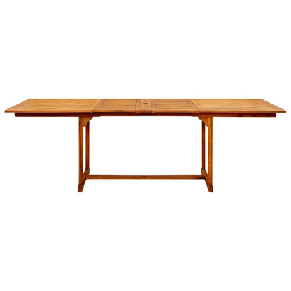 Mesa De Comedor Jardín Madera Maciza Acacia (160-240)X100X75 Cm