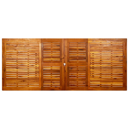 Mesa De Comedor Jardín Madera Maciza Acacia (160-240)X100X75 Cm