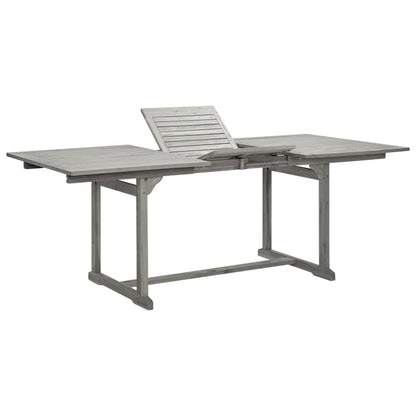 Mesa De Comedor Jardín Madera Maciza Acacia (150-200)X100X75Cm