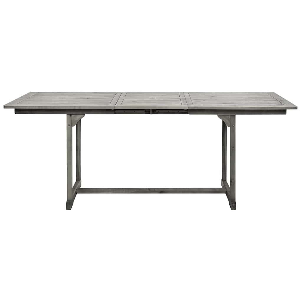 Mesa De Comedor Jardín Madera Maciza Acacia (150-200)X100X75Cm