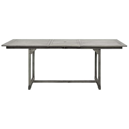 Mesa De Comedor Jardín Madera Maciza Acacia (150-200)X100X75Cm