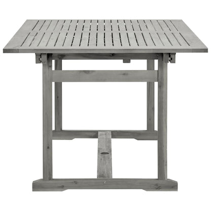 Mesa De Comedor Jardín Madera Maciza Acacia (150-200)X100X75Cm