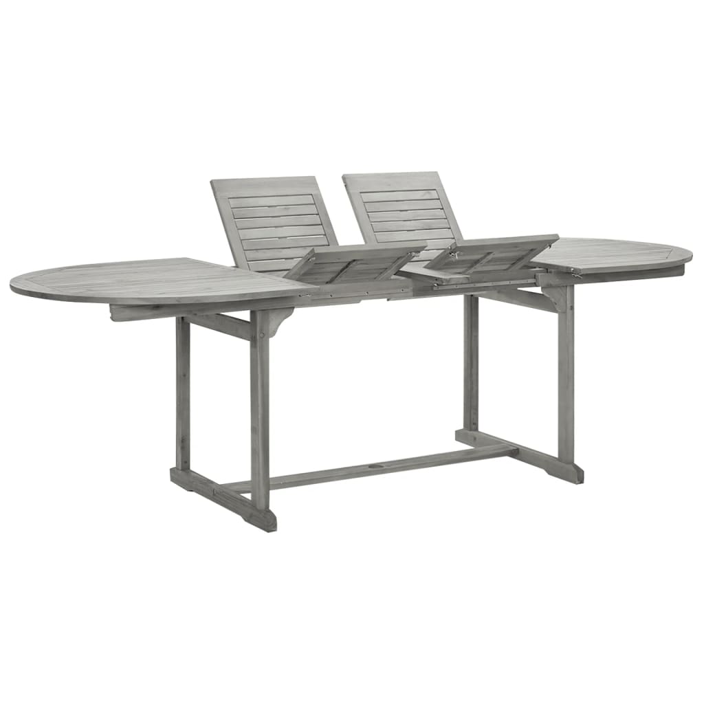 Mesa De Comedor Jardín Madera Maciza Acacia (160-240)X100X75 Cm