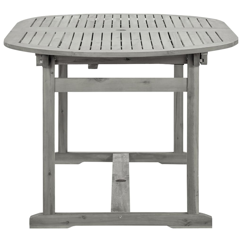 Mesa De Comedor Jardín Madera Maciza Acacia (160-240)X100X75 Cm
