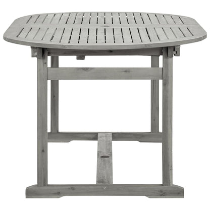 Mesa De Comedor Jardín Madera Maciza Acacia (160-240)X100X75 Cm
