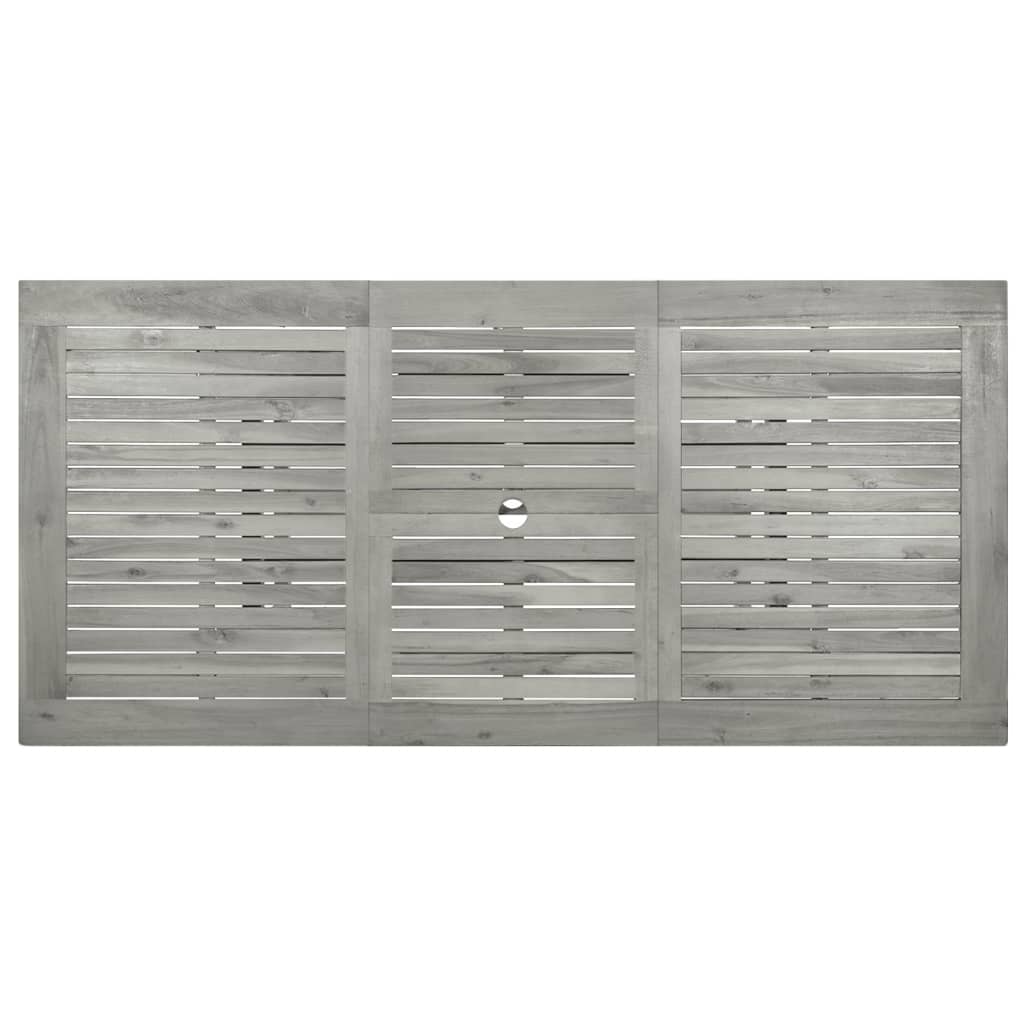 Mesa De Comedor Jardín Madera Maciza Acacia (120-170)X80X75 Cm