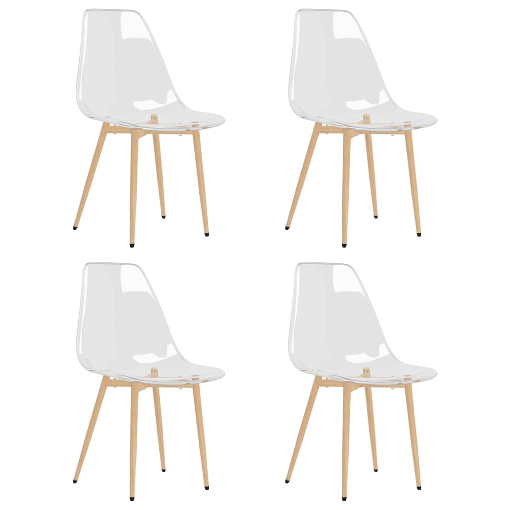 Sillas De Comedor 4 Unidades Transparente Pet