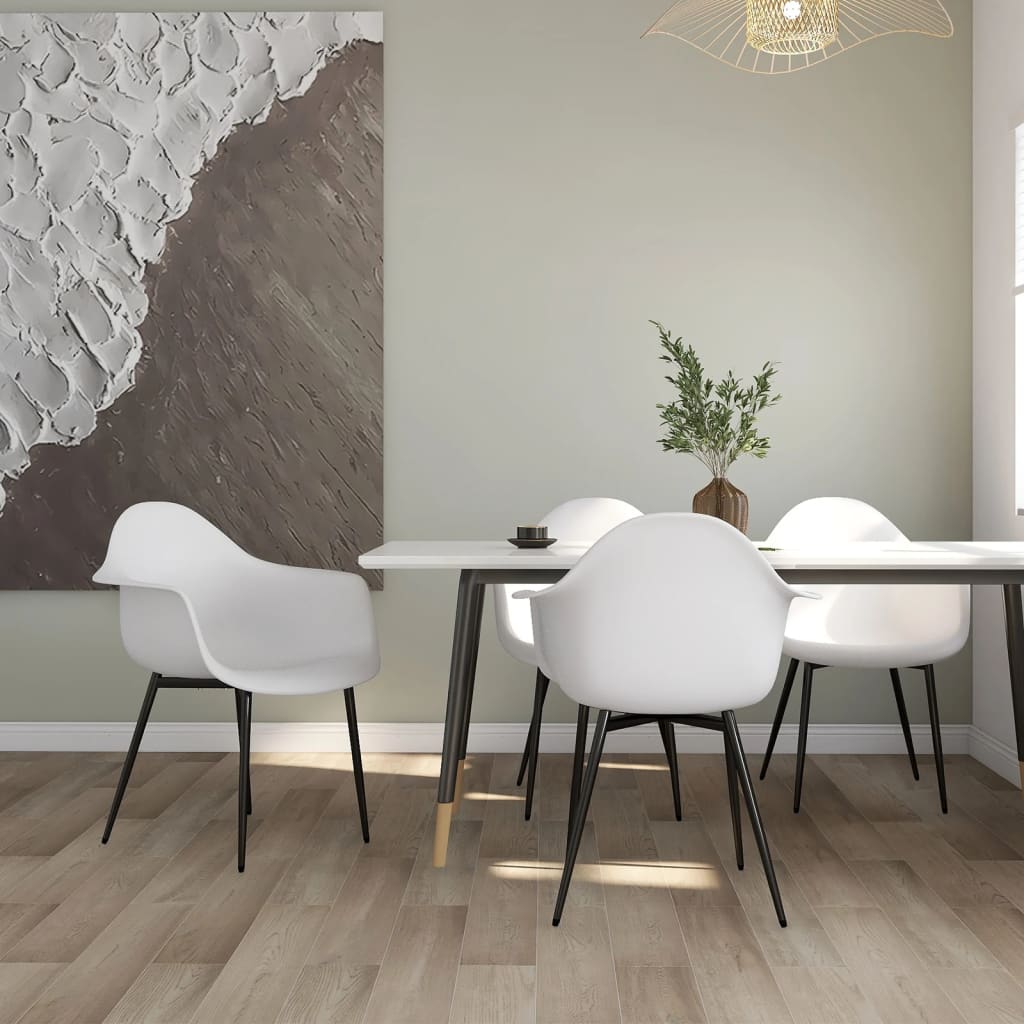 Sillas De Comedor 4 Unidades Blancas Pp