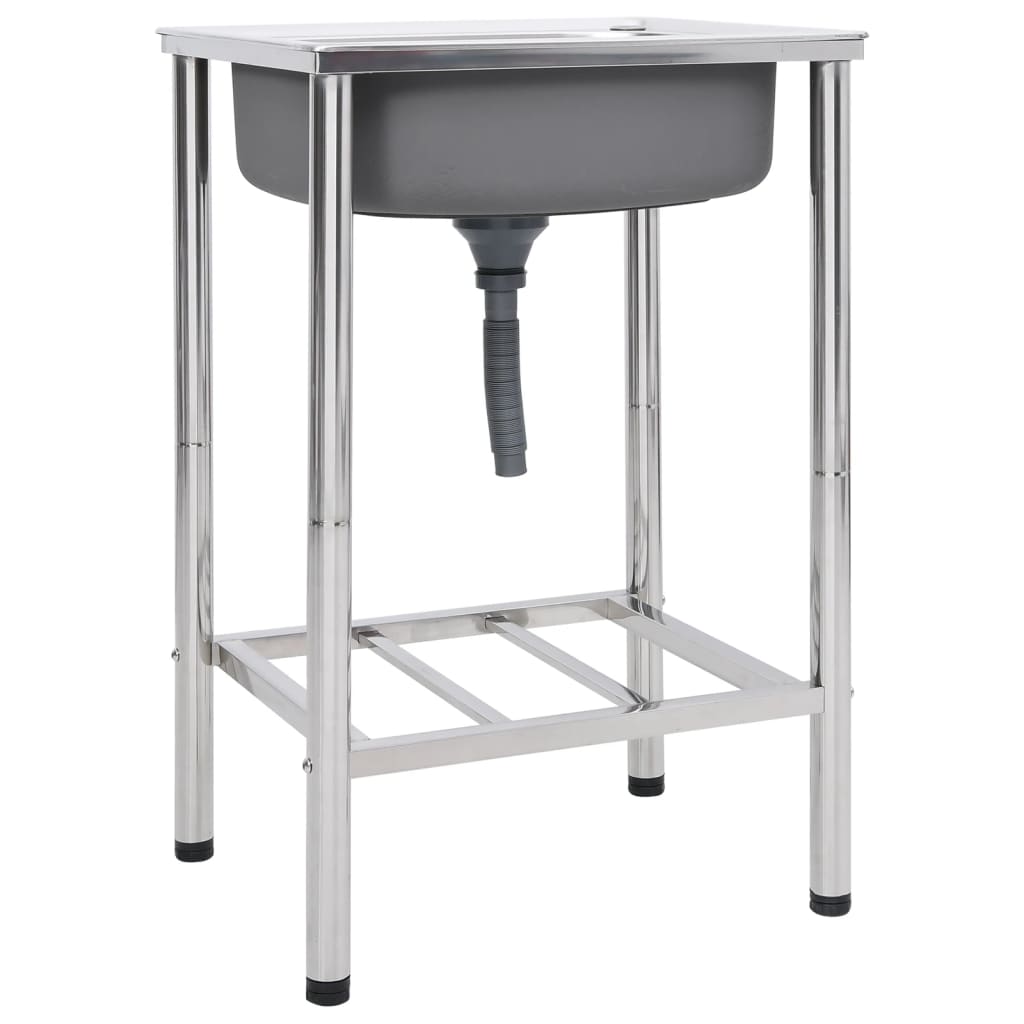 Fregadero De Camping Doble Seno Y Grifo Acero Inoxidable