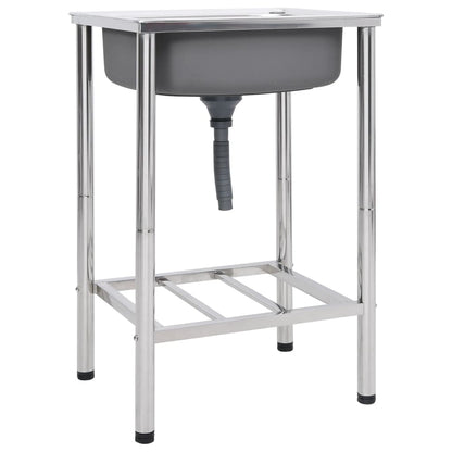 Fregadero De Camping Doble Seno Y Grifo Acero Inoxidable