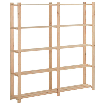 Estantería De 3 Niveles Madera Maciza De Pino