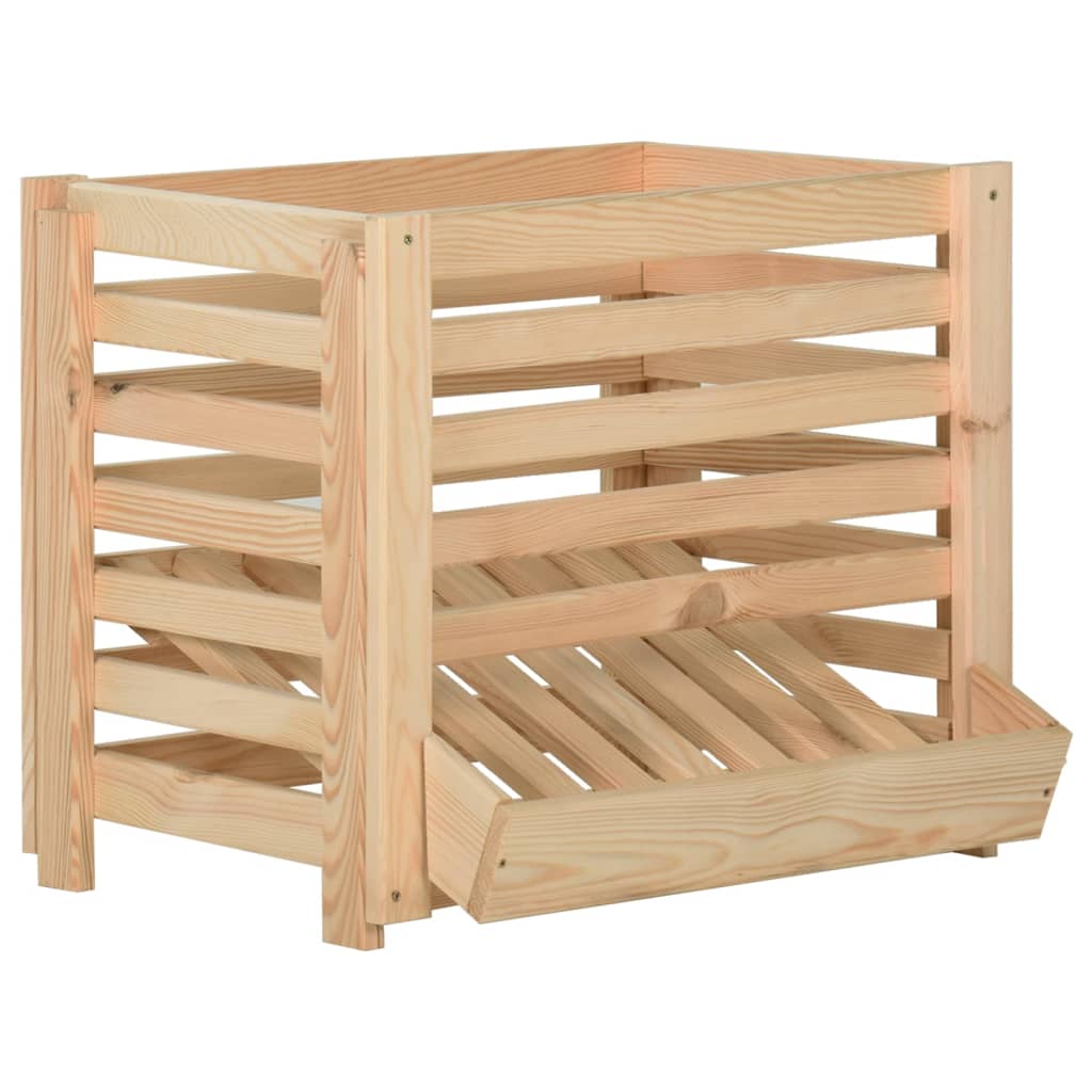 Caja Para Patatas Madera Maciza De Pino