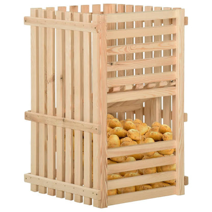 Caja Para Patatas Madera Maciza De Pino