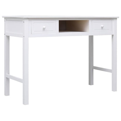 Escritorio De Madera Maciza De Paulownia 108X45X76 Cm