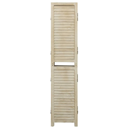 Biombo De 5 Paneles De Madera Maciza De Paulownia
