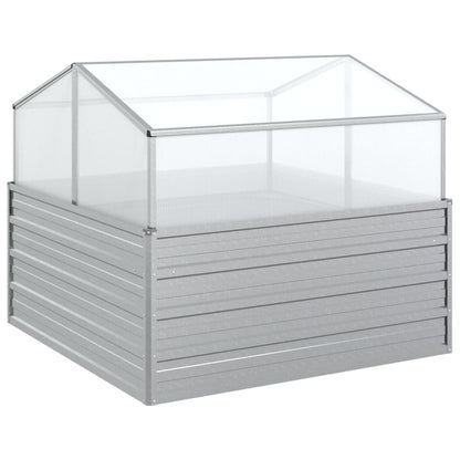 Arriate Con Invernadero Plateado 100X100X85 Cm