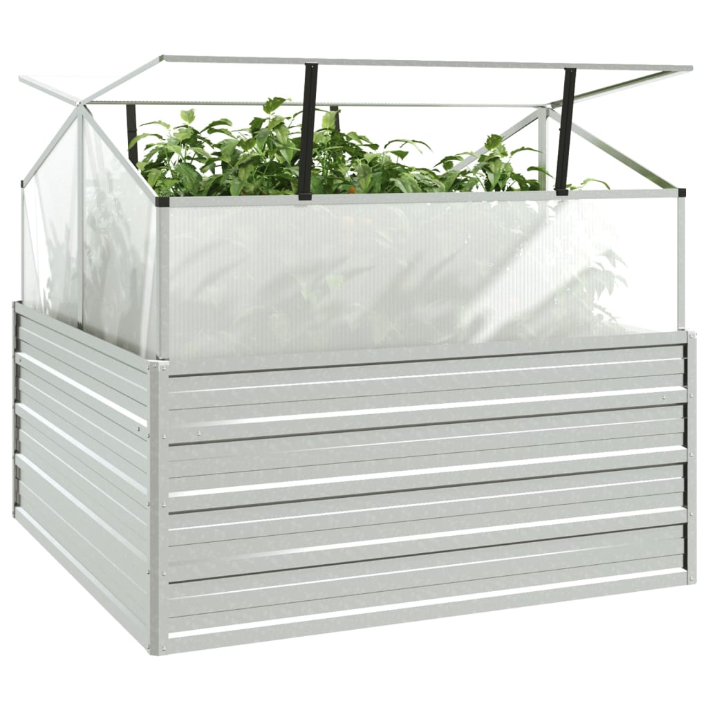 Arriate Con Invernadero Plateado 100X100X85 Cm