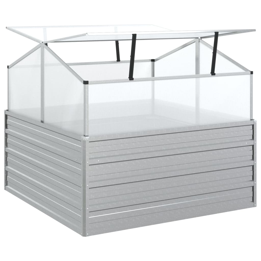 Arriate Con Invernadero Plateado 100X100X85 Cm