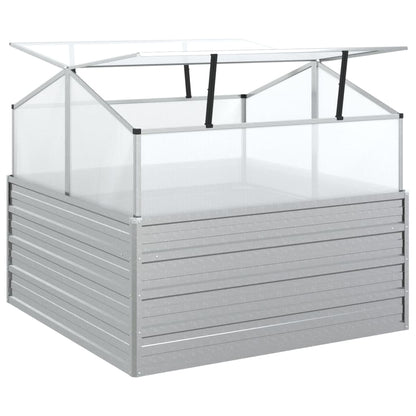 Arriate Con Invernadero Plateado 100X100X85 Cm