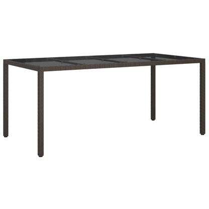 Mesa Jardín Vidrio Templado Ratán Sintético 190X90X75 Cm