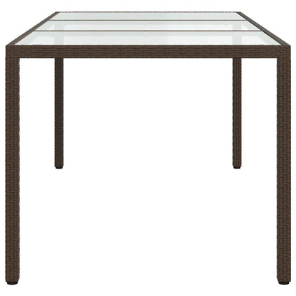 Mesa Jardín Vidrio Templado Ratán Sintético 190X90X75 Cm