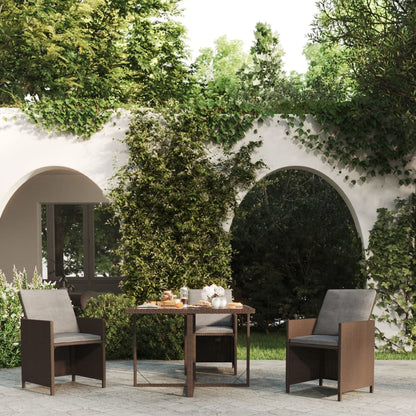 Mesa De Jardín Ratán Sintético Y Vidrio Negra 109X107X74 Cm