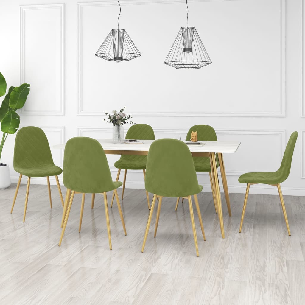 Sillas De Comedor 6 Uds Terciopelo