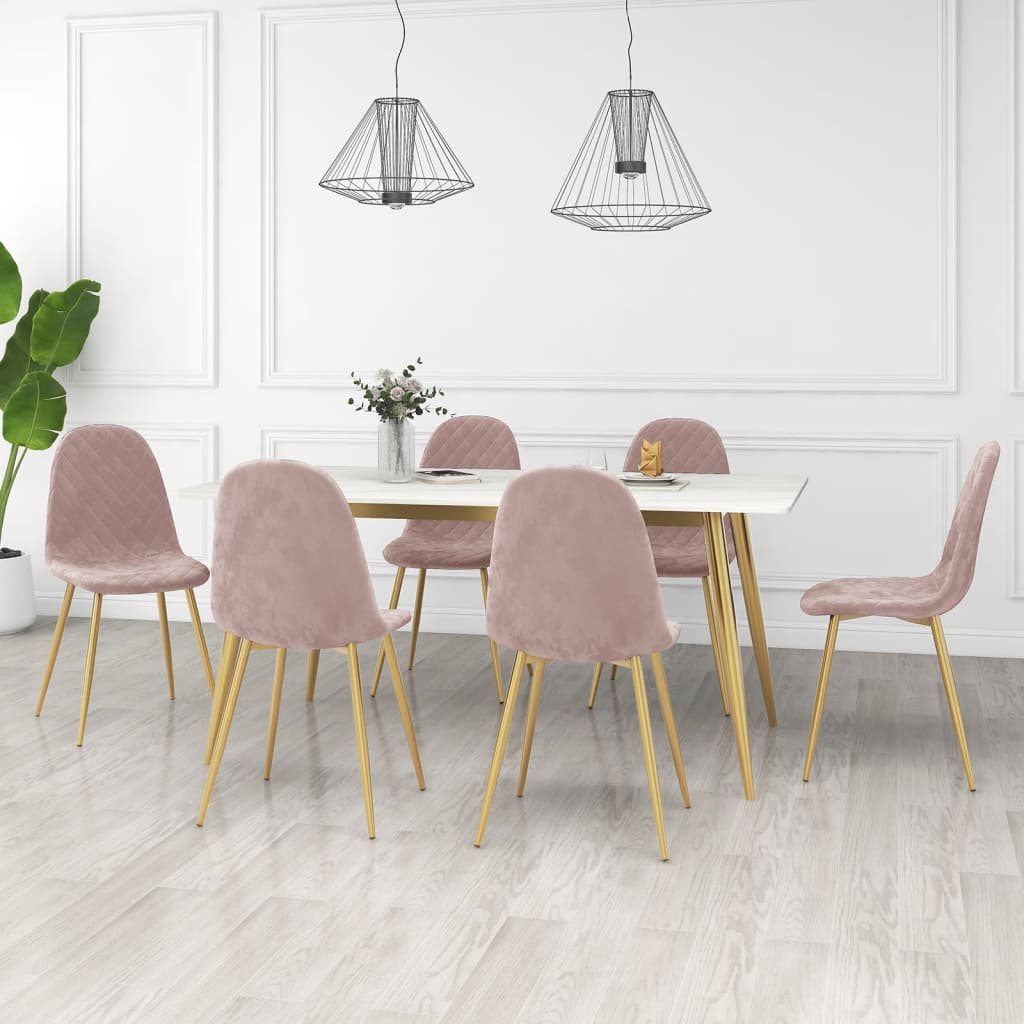 Sillas De Comedor 6 Uds Terciopelo