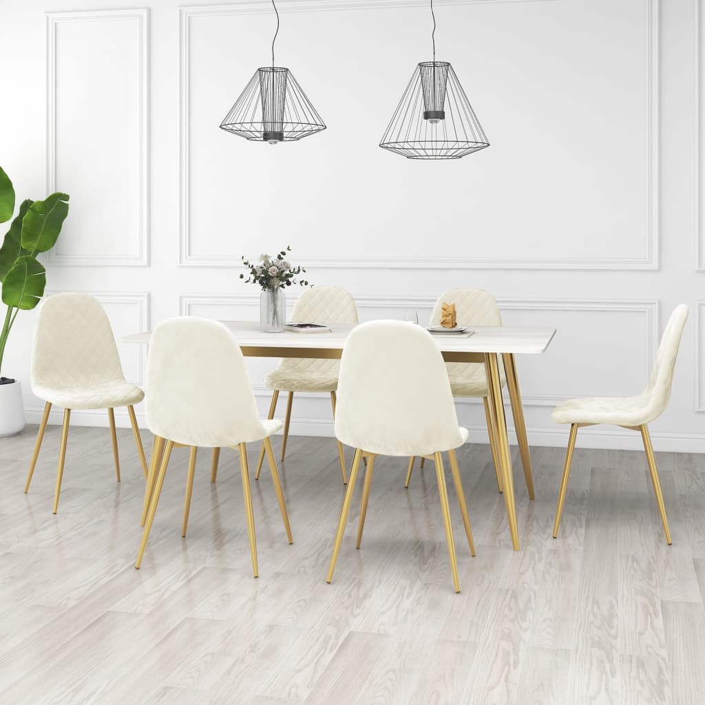 Sillas De Comedor 6 Uds Terciopelo