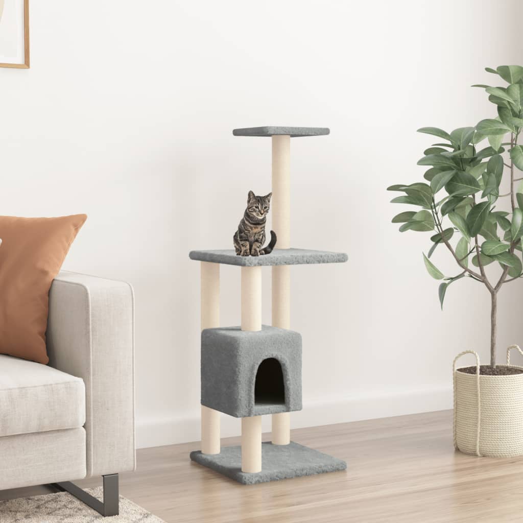 Rascador Para Gatos Con Postes De Sisal 104 Cm