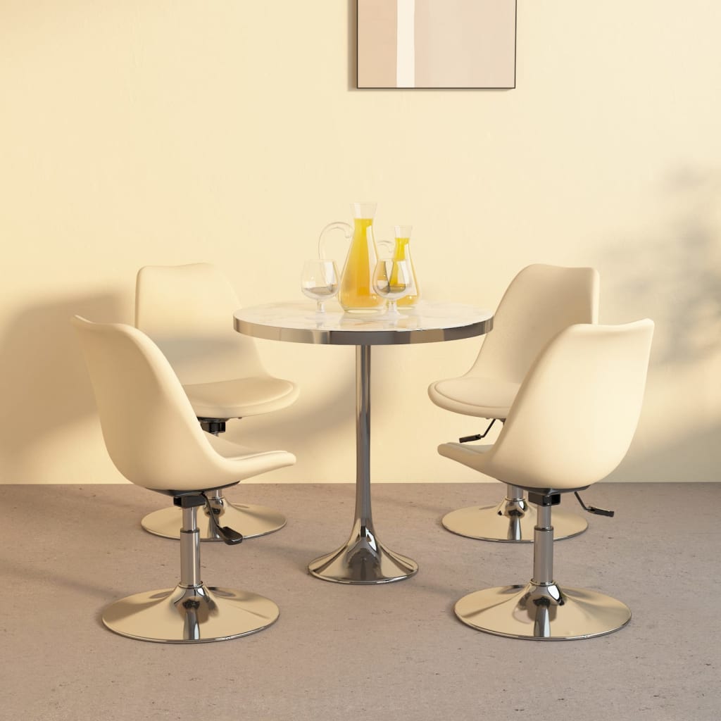 Sillas De Comedor Giratorias 4 Unidades Tela