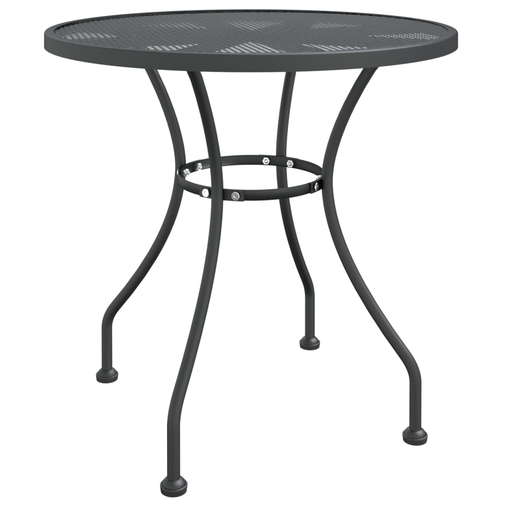 Mesa De Jardín Malla Metálica Expandida Antracita Ø80X72 Cm